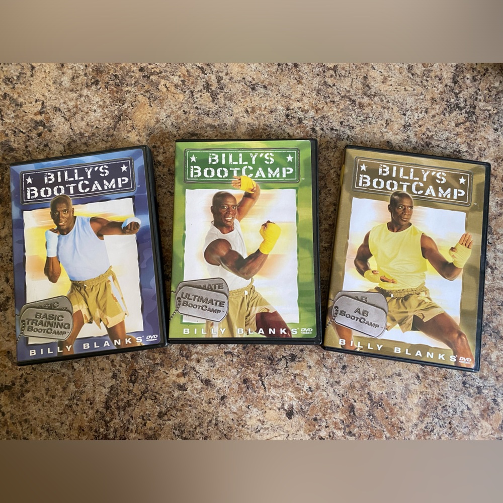 Billy Blanks Boot Camp 3 DVDs Basic Training , Ultimate and Abs TaeBo